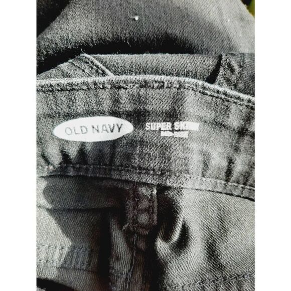 Old Navy black denim sz 4 super skinny mid rise jeans - Picture 3 of 4